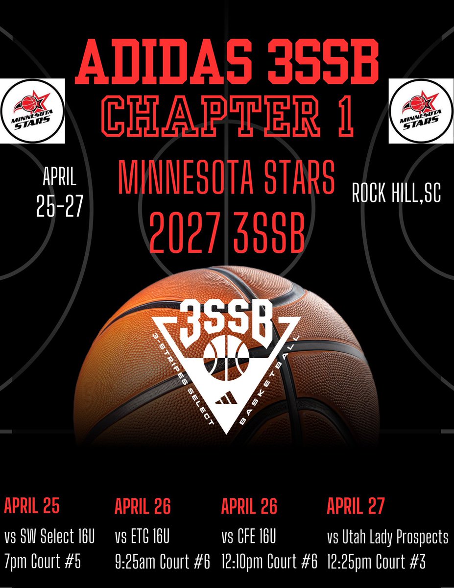 Minnesota Stars 2027 3SSB (@mnstars2027) on Twitter photo College coaches: come check out this <a href="/MinnesotaStars/">Minnesota Stars AAU</a> #3SSB team this weekend in Rock Hill. A ton of talent and fun to watchπ <a href="/3SSBGCircuit/">3Stripes Select Basketball Girls Circuit</a> <a href="/GMacHoops/">Grant McGinnis</a> <a href="/pgh_lisa/">PrepGirlsHoopsLisa</a> <a href="/PGHMinnesota/">Prep Girls Hoops Minnesota</a> <a href="/EricJrAllStar/">EricJrAllStar</a> <a href="/JrAllStarMN/">Minnesota Jr. All-Star GBB</a> <a href="/FiveStateHoops/">Chuck Thompson</a> #StarsFam College coaches: come check out this <a href="/MinnesotaStars/">Minnesota Stars AAU</a> #3SSB team this weekend in Rock Hill. A ton of talent and fun to watchπ <a href="/3SSBGCircuit/">3Stripes Select Basketball Girls Circuit</a> <a href="/GMacHoops/">Grant McGinnis</a> <a href="/pgh_lisa/">PrepGirlsHoopsLisa</a> <a href="/PGHMinnesota/">Prep Girls Hoops Minnesota</a> <a href="/EricJrAllStar/">EricJrAllStar</a> <a href="/JrAllStarMN/">Minnesota Jr. All-Star GBB</a> <a href="/FiveStateHoops/">Chuck Thompson</a> #StarsFam