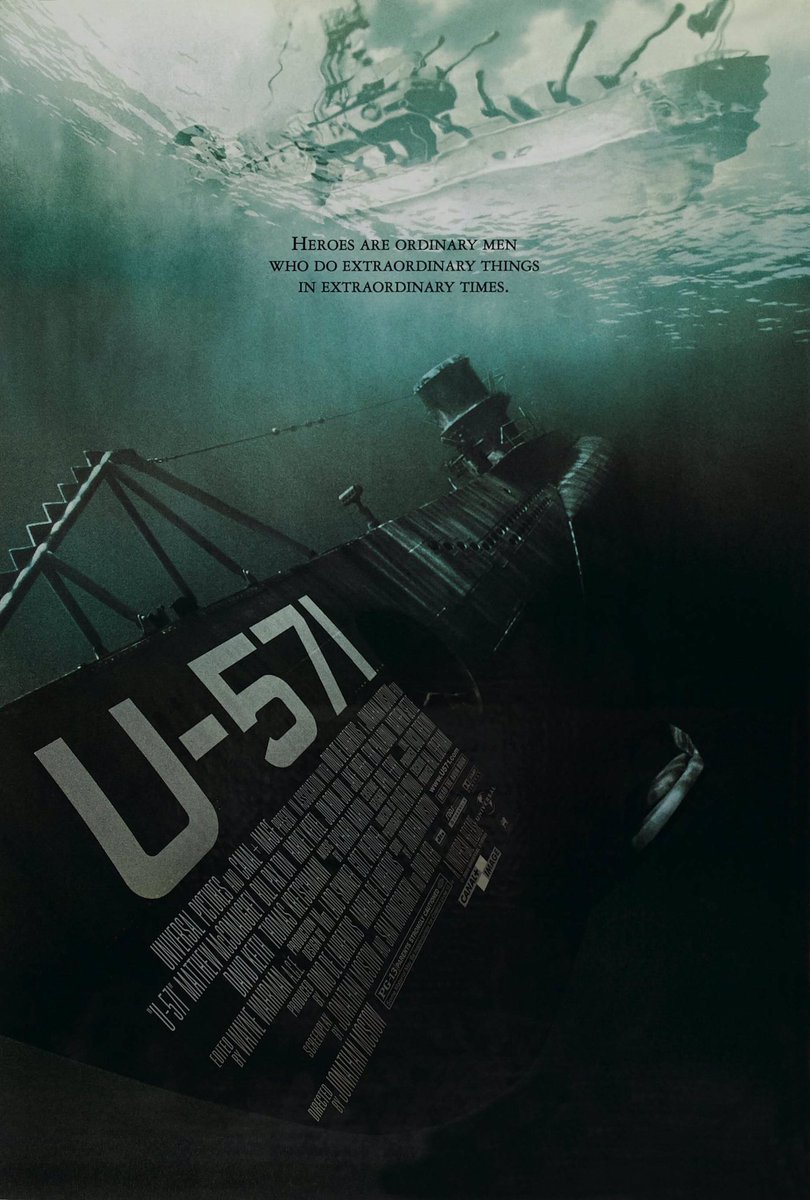 FilmNewsNos's tweet photo. 🎬MOVIE HISTORY: 25 years ago today, April 21, 2000, the movie ‘U-571’ opened in theaters!
#MatthewMcConaughey #BillPaxton #HarveyKeitel #JonBonJovi #DavidKeith #JakeWeber #JackNoseworthy #TomGuiry #WillEstes #TCCarson #ErikPalladino #DerkCheetwood #MatthewSettle #JonathanMostow https://t.co/F7pvur84xm
