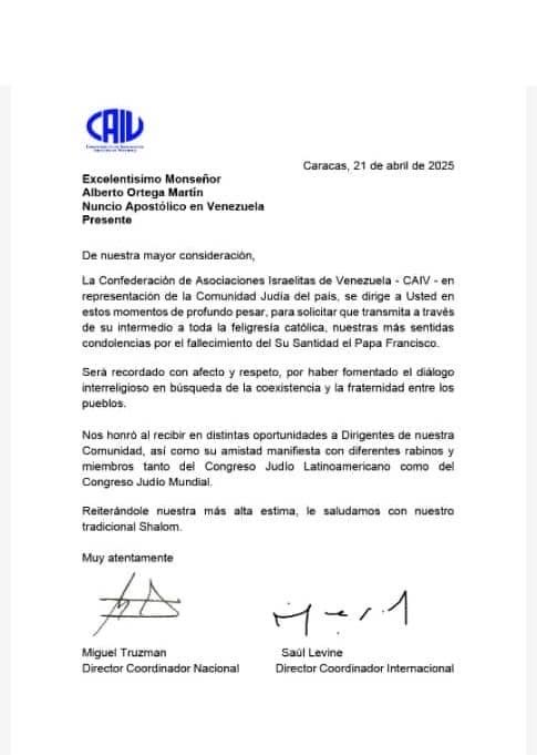 Comunidad Judía Vzla (@caivenlinea) on Twitter photo 