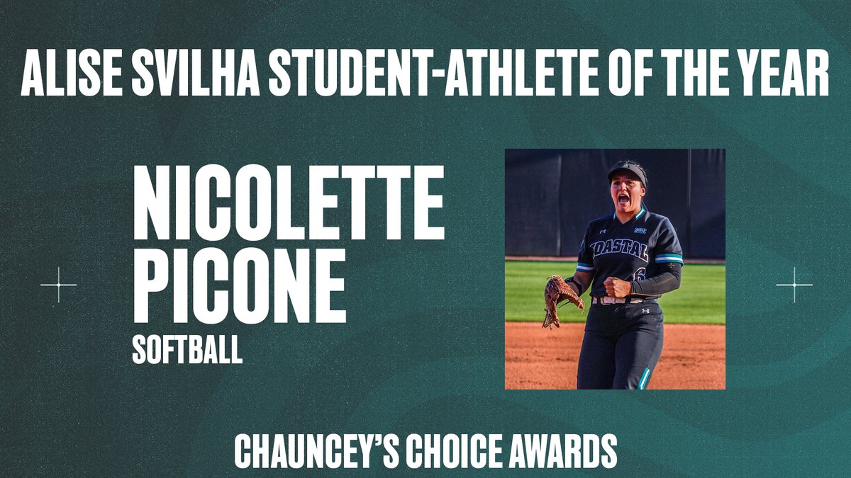 In honor of Alise Svilha, we are proud to rename the Presidential Student-Athlete of the Year Award in remembrance of an individual who consistently performed at the highest level.

Our winner... Nicolette Picone! 

#ChantsUp I #TealNation