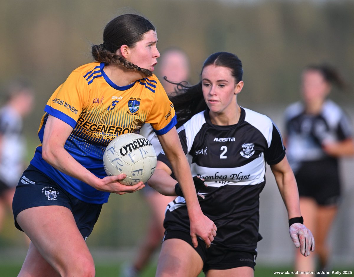 ClareChampion's tweet image. Division 2 Ladies Football League Final at Kilmihil. The score at halftime is @fergusrovers 3-01 @DoonbegLGFA  2-04. @Clarelgfa @rengenpower  #LGFA  Photographs by John Kelly