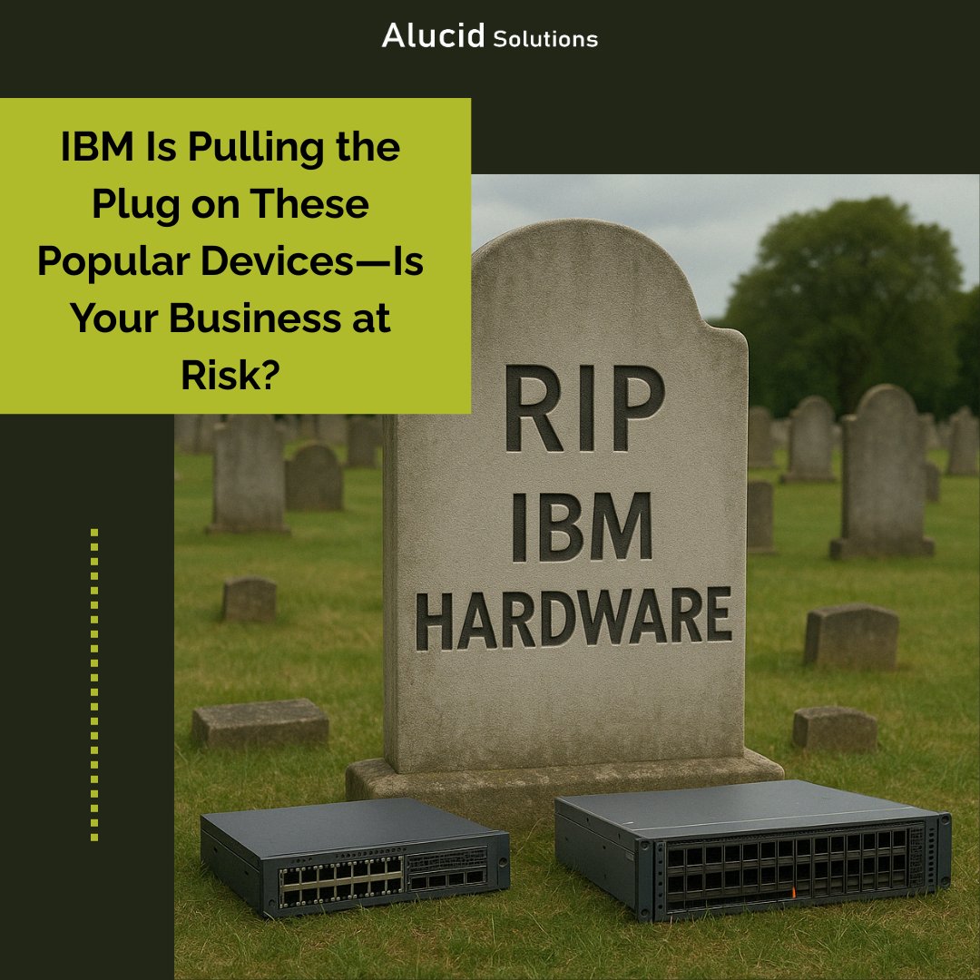 AlucidSolutions's tweet image. Several key pieces of IBM networking &amp;amp; storage equipment are rapidly approaching their EOSL deadlines.  Is your company running out of time?

Find out which devices are going EOSL soon — and what you can do about it! alucidsolutions.com/post/ibm-is-pu…

#IBM  #EOSL #itmaintenance