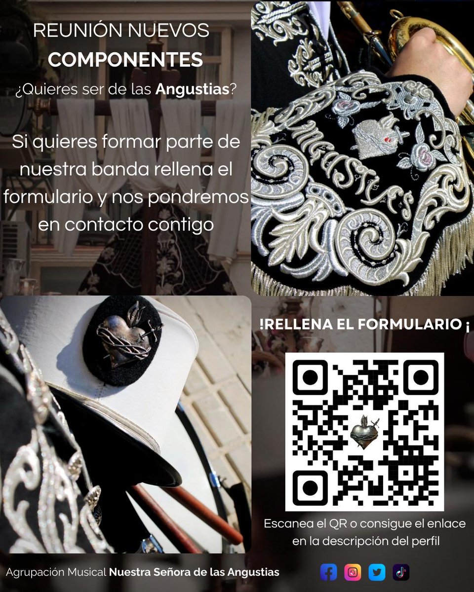 ⚪⚫ | 𝐀𝐁𝐑𝐈𝐌𝐎𝐒 𝐏𝐋𝐀𝐙𝐎 𝐃𝐄 𝐈𝐍𝐒𝐂𝐑𝐈𝐏𝐂𝐈𝐎́𝐍

¿Te gustaría unirte a nuestra formación?

¡Este es el momento perfecto para dar el primer paso! 🙌🏻🎶

Solo necesitas completar la encuesta que encontrarás en nuestra descripción de Instagram ⁦<a href="/AngustiasAlcala/">AM Angustias Alcalá</a>⁩