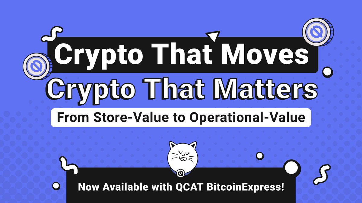 SmartQCAT's tweet photo. ⚠️ Bitcoin is powerful… but it can’t operate in real-time.
🚀 Meet QCAT BitcoinExpress — transforming Bitcoin &amp; crypto from passive assets into real-time financial engines.
✅ Instant BTC-backed transactions
✅ AI-driven automation
✅ Built for smart cities https://t.co/iRtFWho00O