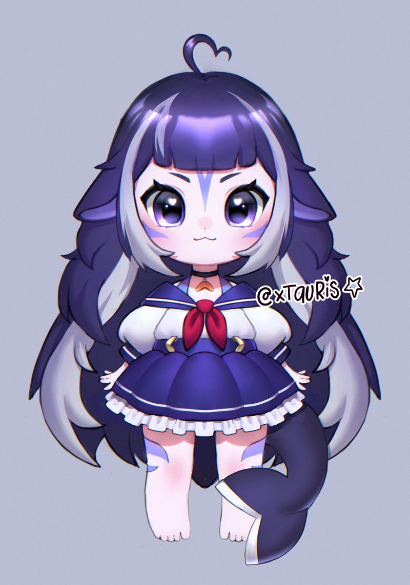 Look at this cutie patootie aaaaa ⸜(｡˃ ᵕ ˂ )⸝♡

I want to offer rendered chibi models so bad! *once I get my #VGenCode *... So I made this smol Lily sketch to test the waters ♒︎ 

Enjoyy .˳·˖✶

#ShylilyArt #Vtuber #Chibi