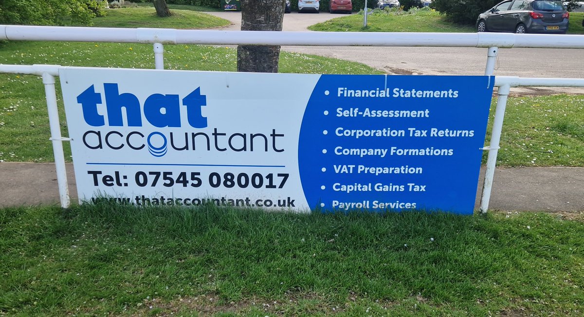 After the 1st Teams final home game on Saturday, it's time to say thank you to our pitch side sponsors. Thank you for your support.. Thank part 3 of 3..

Any new sponsors are welcome. £150 per season, all you need to do is supply your companies or personal advertising board,