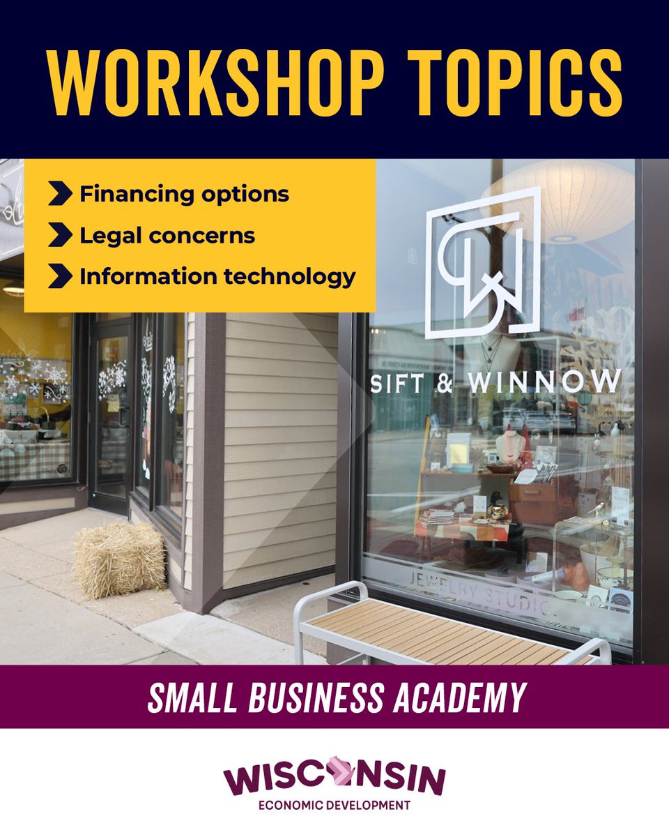 Are you an entrepreneur with a passion to grow your business?

Join us for #SmallBizAcademyWI. You can get advice from other business owners who have successfully made it through the initial stages of starting and growing their companies.

Learn more: wedc.org/build-your-sma…