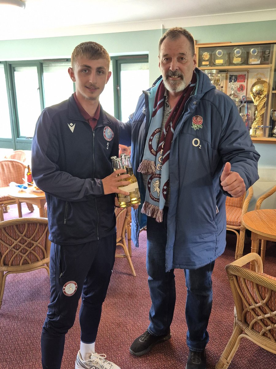littlecommonfc's tweet image. Kieran receiving his man of the match award today. Thanks to Shaun Stewart for sponsoring the match and the man of the match award.