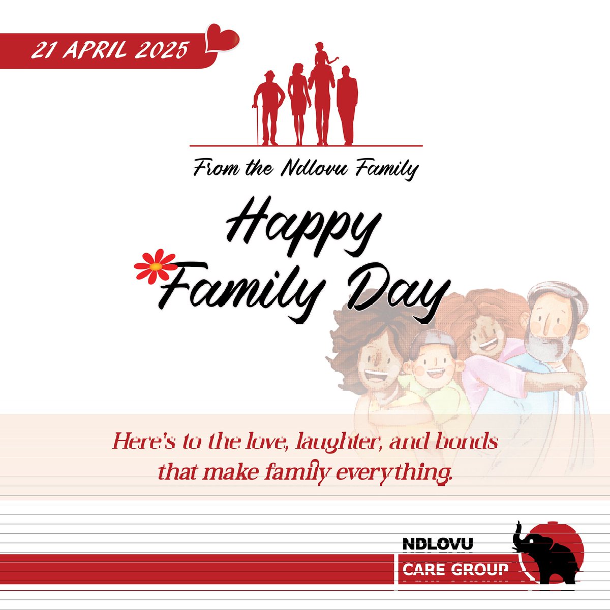 Today, we celebrate the heart of every community, which is family. ♥️

Family Day is a reminder of the love &amp; connection that shape who we are. Families give us our foundation and our greatest sense of belonging.

As an organisation, we wish you a Happy Family Day!

#NdlovuCares