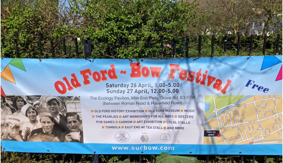 Really looking forward to this exciting new festival celebrating everything Old Ford - Bow next weekend. There is so much incredible history to learn about our area, but it looks like there will be lots else going on too.