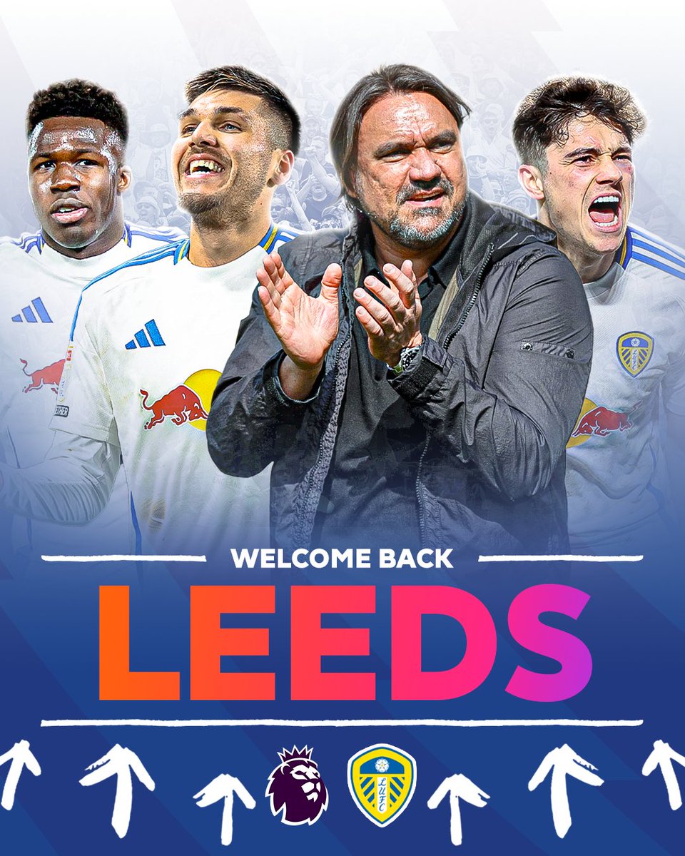 Premier League (@premierleague) on Twitter photo See you next season, <a href="/LUFC/">Leeds United</a> π
Congratulations on earning promotion to the Premier League! See you next season, <a href="/LUFC/">Leeds United</a> π
Congratulations on earning promotion to the Premier League!