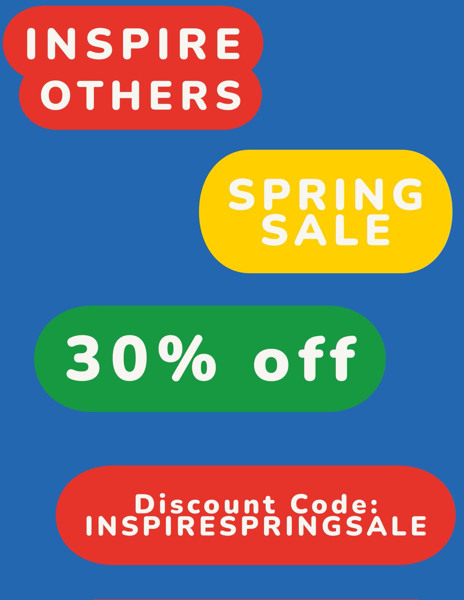 inspireother3's tweet photo. Our Inspire Others Spring Sale is active now until MAY 21st! https://t.co/pFJwK716zq Discount Code: INSPIRESPRINGSALE #inspireothers #spring https://t.co/Vbiq2NC0zN