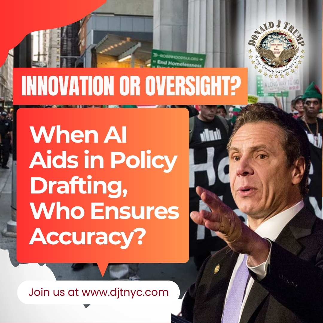 DJTNYCLUB's tweet image. The use of ChatGPT in Cuomo's housing plan highlights the growing intersection of technology and governance, raising concerns about the balance between innovation and responsibility. 

#RealPlansNotChatbots #CuomoGPT #PolicyFailure #ChatGPTOverload #HousingRights