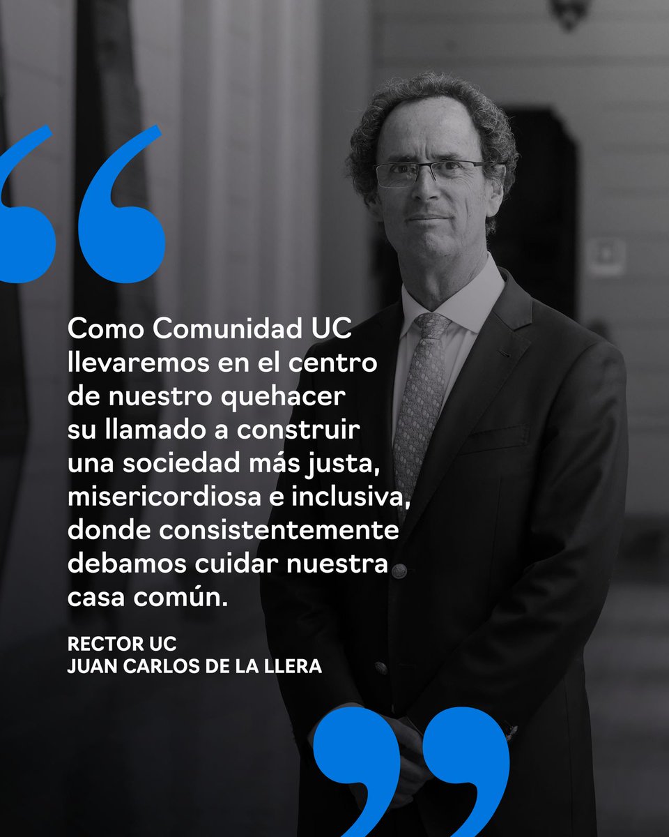 Universidad Católica (@ucatolica) on Twitter photo "Su vida fue un ejemplo inspirador para el mundo, y su mensaje cimentado en el santo Evangelio una fuente de fe y sabiduría para millones", señaló el #RectorUC, Juan Carlos de la Llera, sobre la partida del #PapaFrancisco. 🕊 Revisa sus palabras: acortar.link/kkPt7Y "Su vida fue un ejemplo inspirador para el mundo, y su mensaje cimentado en el santo Evangelio una fuente de fe y sabiduría para millones", señaló el #RectorUC, Juan Carlos de la Llera, sobre la partida del #PapaFrancisco. 🕊 Revisa sus palabras: acortar.link/kkPt7Y