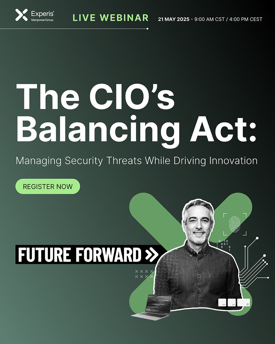 #IT leaders: How do you tackle cybersecurity and drive innovation?

Join #Experis' free webinar for top challenges &amp; strategies shaping tech in 2025. 👉 bit.ly/44pCrbB

May 21, 2025  
9 AM CST
