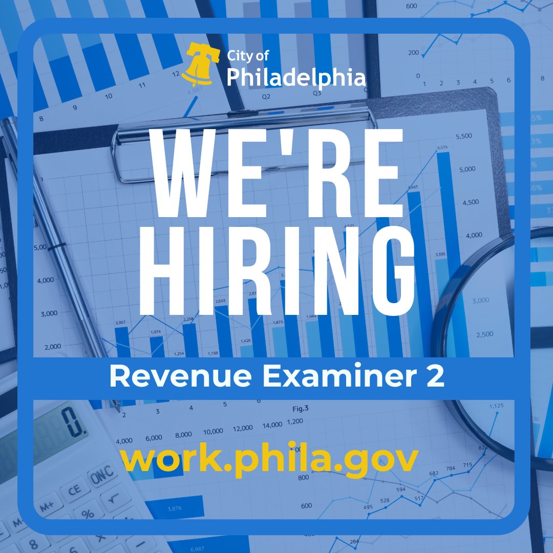 Philadelphia Office of Human Resources (@philaohr) on Twitter photo 📢<a href="/PhilaRevenue/">Philadelphia Revenue</a> is hiring auditors & accountants!
Join a smart, mission-driven team & make a real impact.
🗓️ Apply by 4/27/25
🚆 Free SEPTA + great benefits
📎 Include your transcript!
🔗 work.phila.gov
#PhillyJobs #Accounting #Auditing #NowHiring 📢<a href="/PhilaRevenue/">Philadelphia Revenue</a> is hiring auditors & accountants!
Join a smart, mission-driven team & make a real impact.
🗓️ Apply by 4/27/25
🚆 Free SEPTA + great benefits
📎 Include your transcript!
🔗 work.phila.gov
#PhillyJobs #Accounting #Auditing #NowHiring