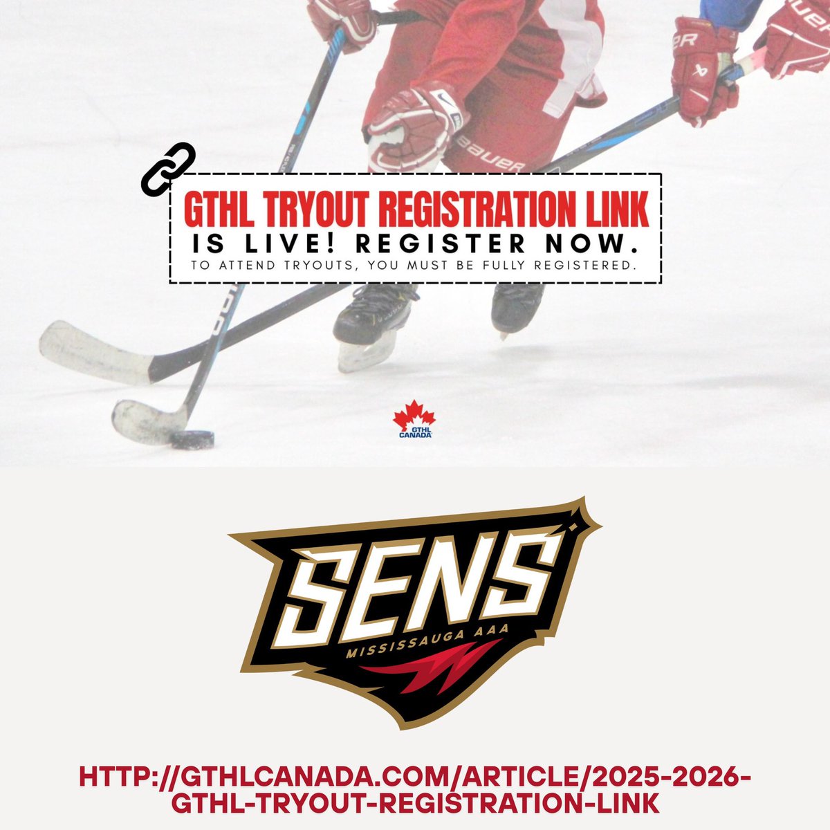 Mississauga Senators (@gthl_senators) on Twitter photo βΌοΈIMPORTANTβΌοΈ
<a href="/GTHLHockey/">GTHL Hockey</a> registration is mandatory before you step on the ice. Click the link below to register if you have not already done so:
gthlcanada.com/article/2025-2β¦ βΌοΈIMPORTANTβΌοΈ
<a href="/GTHLHockey/">GTHL Hockey</a> registration is mandatory before you step on the ice. Click the link below to register if you have not already done so:
gthlcanada.com/article/2025-2β¦