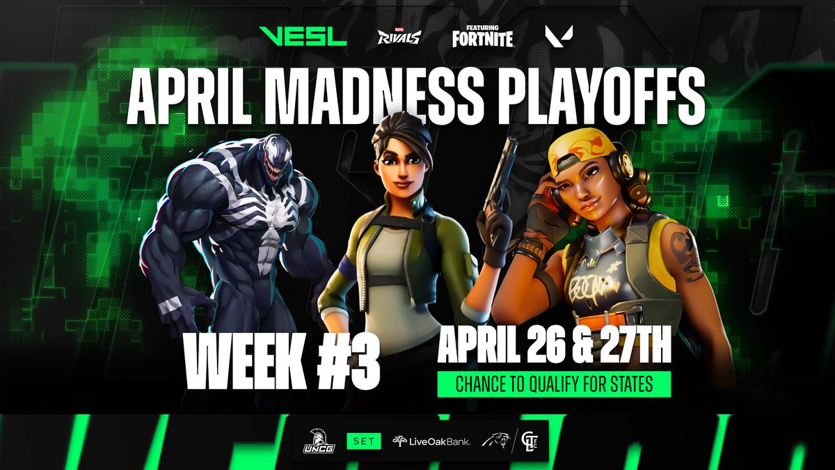 veslgg's tweet photo. April Madness is BACK! 🔥

Compete in our playoffs tournament for a chance to qualify for the State Championships happening next month! 🏆

Register now using the link below! 👇 https://t.co/kcyPcBkstD