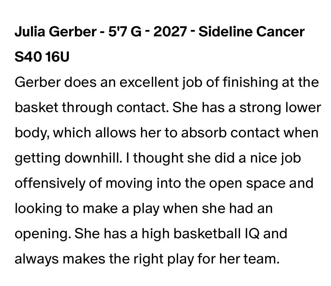 Julia Gerber (@julgerber) on Twitter photo I enjoyed the weekend <a href="/WPABruinsTipOff/">WPABruins2025TipOff</a> and competing with my <a href="/sideline_cancer/">Sideline Cancer</a> teammates. Thank you for the write up <a href="/AsherScouting/">Asher Scouting</a>. I enjoyed the weekend <a href="/WPABruinsTipOff/">WPABruins2025TipOff</a> and competing with my <a href="/sideline_cancer/">Sideline Cancer</a> teammates. Thank you for the write up <a href="/AsherScouting/">Asher Scouting</a>.