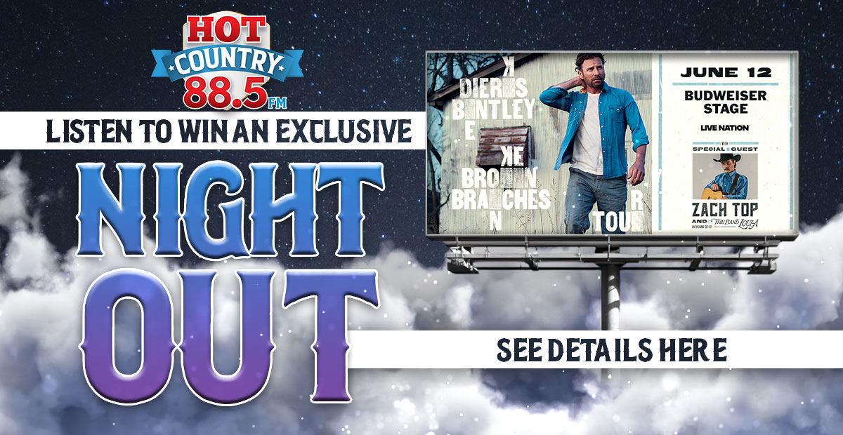 Win 4 tickets to see <a href="/DierksBentley/">Dierks Bentley</a> on June 12 <a href="/budweiserstage/">Budweiser Stage</a> 
Listen this week with Ryan between 3 pm - 4 pm for your cue to text "WIN" and your full name to get on the standby list! 
Text lines: 1-877-505-3692