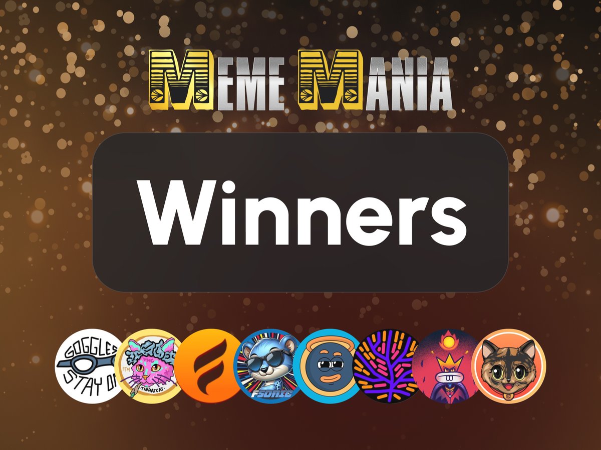Sonic Labs (@soniclabs) on Twitter photo Check your wallets.
We just distributed 1 million $OS to the winners of Meme Mania!
🥇 GOGLZ | <a href="/GOGLZ_SONIC/">GOGLZ | SONIC 🥽💥</a>
🥈 THC | <a href="/TinHat_Cat/">TinHatCat $THC</a>
🥉 FIERY | <a href="/MCLBfbombsFIERY/">$FIERY on Sonic</a>
4️⃣ fSONIC | <a href="/fantomsonicinu/">$fSONIC | FANTOM SONIC 💥</a>
5️⃣ TYSG | <a href="/tysonicgodd/">SONIC GOD - $TYSG</a>
6️⃣ ECO | <a href="/block_ecologist/">Blockchain Ecologist 💥🌱</a>
7️⃣ LUMOS | <a href="/TheLumosCoin/">LUMOS</a>
8️⃣ INDI | Check your wallets.
We just distributed 1 million $OS to the winners of Meme Mania!
🥇 GOGLZ | <a href="/GOGLZ_SONIC/">GOGLZ | SONIC 🥽💥</a>
🥈 THC | <a href="/TinHat_Cat/">TinHatCat $THC</a>
🥉 FIERY | <a href="/MCLBfbombsFIERY/">$FIERY on Sonic</a>
4️⃣ fSONIC | <a href="/fantomsonicinu/">$fSONIC | FANTOM SONIC 💥</a>
5️⃣ TYSG | <a href="/tysonicgodd/">SONIC GOD - $TYSG</a>
6️⃣ ECO | <a href="/block_ecologist/">Blockchain Ecologist 💥🌱</a>
7️⃣ LUMOS | <a href="/TheLumosCoin/">LUMOS</a>
8️⃣ INDI |
