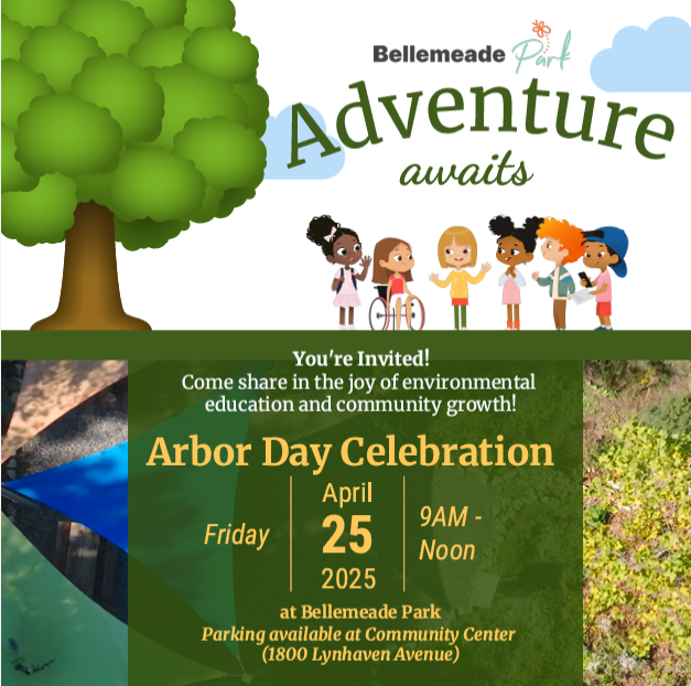 Southside ReLeaf (@southsidereleaf) on Twitter photo Friends of Bellemeade Park is celebrating Arbor Day on Friday, 4/25 with 2nd graders from Oak Grove-Bellemeade ES! Up to 12 volunteers are needed. The celebration is between 9am-12pm. If you are able to volunteer, please email Bob Argabright at friendsofbellemeadepark@gmail.com. Friends of Bellemeade Park is celebrating Arbor Day on Friday, 4/25 with 2nd graders from Oak Grove-Bellemeade ES! Up to 12 volunteers are needed. The celebration is between 9am-12pm. If you are able to volunteer, please email Bob Argabright at friendsofbellemeadepark@gmail.com.