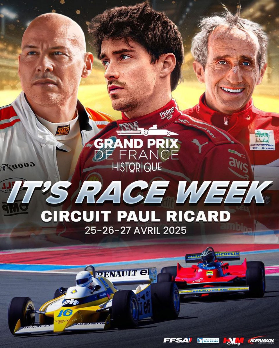 🏁 Les 25, 26 et 27 avril 2025, vivez un week-end d’exception ! KENNOL Grand Prix de France Historique 2025 au Circuit Paul Ricard
🔍 Pour organiser votre venue, consultez dès maintenant les infos d’accès selon votre profil sur : grandprixdefrancehistorique.com/espace-spectat…