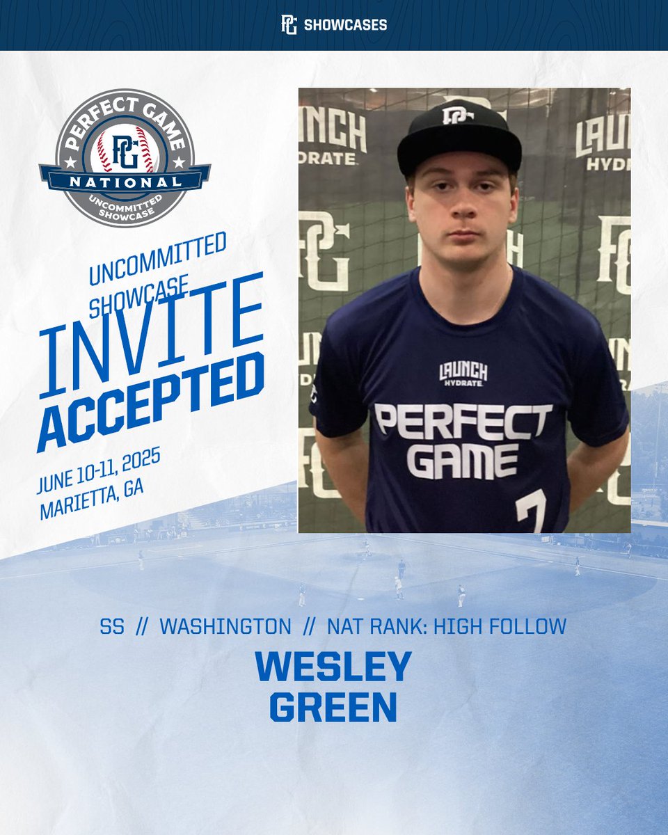 Perfect Game Pacific Northwest (@pg_pacificnw) on Twitter photo NATIONAL UNCOMMITTED SHOWCASE INVITE ACCEPTED π
<a href="/WesleyGreen2026/">Wesley Green</a> X #NatUncommitted
<a href="/PG_Uncommitted/">PG_Uncommitted</a> NATIONAL UNCOMMITTED SHOWCASE INVITE ACCEPTED π
<a href="/WesleyGreen2026/">Wesley Green</a> X #NatUncommitted
<a href="/PG_Uncommitted/">PG_Uncommitted</a>