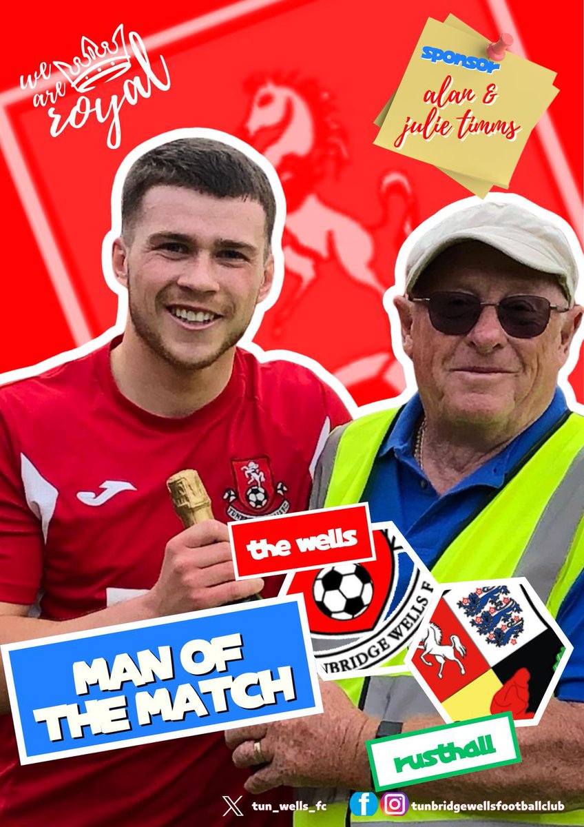 Todays Man of the Match was Tom Jones chosen by our Match Sponsor Alan &amp; Julie Timms