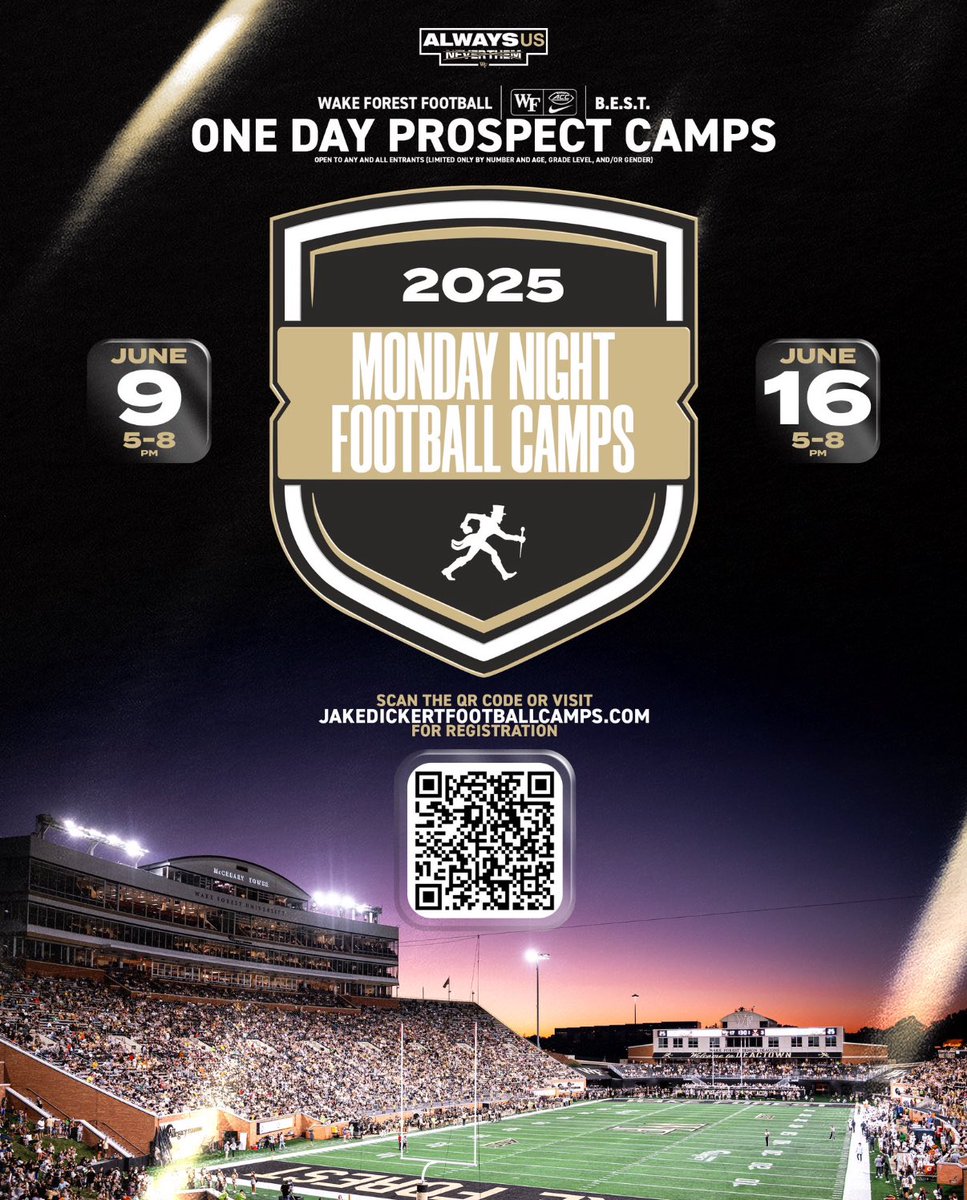 Thank You <a href="/Tanner_Powers_/">Tanner Powers</a>  For the camp Invite! #GoDeacs
