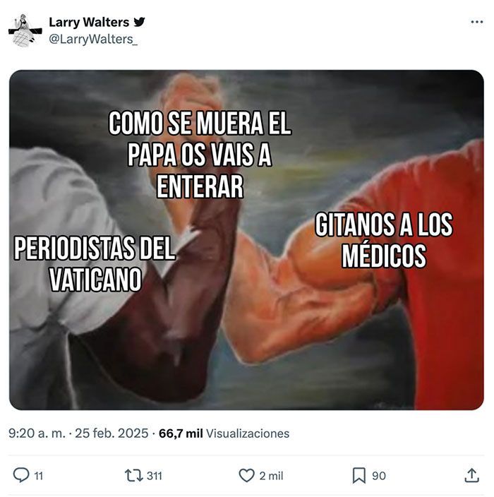 El Papa Francisco I esperando chistes sobre su muerte...