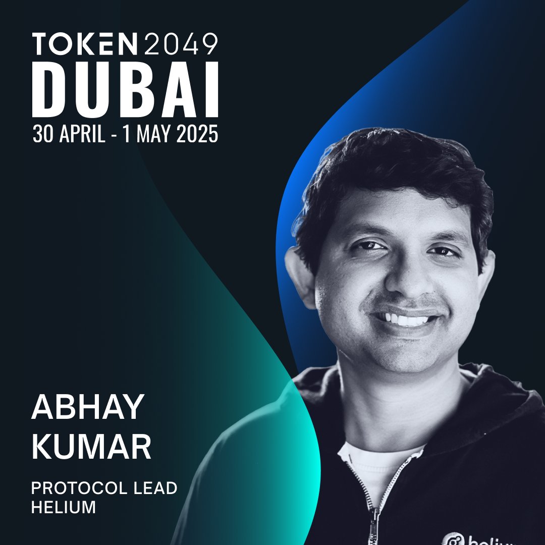 Helium🎈 (@helium) on Twitter photo Join <a href="/abhay/">abhay 🎈</a> at <a href="/token2049/">TOKEN2049</a> Dubai as he takes the stage alongside <a href="/Austin_Federa/">Austin Federa | 🇺🇸</a> (<a href="/doublezero/">DoubleZero</a>) and <a href="/mikeahorton/">Mike Horton</a> (<a href="/GEODNET_/">GEODNET</a>).
🧠 Panel: From Cloud to Cables: Building the Physical Layer of Web3
🗓️ May 1 | 9:55–10:35AM
📍 OKX Main Stage
🎙️ Moderator: <a href="/santiagoroel/">Santiago R Santos</a> Join <a href="/abhay/">abhay 🎈</a> at <a href="/token2049/">TOKEN2049</a> Dubai as he takes the stage alongside <a href="/Austin_Federa/">Austin Federa | 🇺🇸</a> (<a href="/doublezero/">DoubleZero</a>) and <a href="/mikeahorton/">Mike Horton</a> (<a href="/GEODNET_/">GEODNET</a>).
🧠 Panel: From Cloud to Cables: Building the Physical Layer of Web3
🗓️ May 1 | 9:55–10:35AM
📍 OKX Main Stage
🎙️ Moderator: <a href="/santiagoroel/">Santiago R Santos</a>