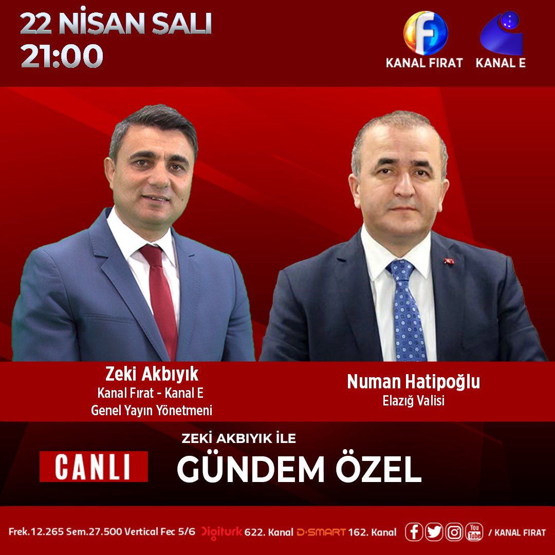 ZEKİ AKBIYIK (@zekiakbiyik) on Twitter photo Gündem programının konuğu
📣#gündem
🗓 Salı
⏰21.00
📺 #KanalFırat
🌎kanalfirat.com.tr
Canlı Yayın Linkleri
🛰kanalfirat.com.tr/canli-yayin
📡youtube.com/user/KANALFIRAT
📡x.com/KANALFIRAT
📡facebook.com/KANALFIRAT
<a href="/numanhatipoglu/">Numan Hatipoğlu</a> <a href="/elazig_valiligi/">T.C. Elazığ Valiliği</a> #elazığ Gündem programının konuğu
📣#gündem
🗓 Salı
⏰21.00
📺 #KanalFırat
🌎kanalfirat.com.tr
Canlı Yayın Linkleri
🛰kanalfirat.com.tr/canli-yayin
📡youtube.com/user/KANALFIRAT
📡x.com/KANALFIRAT
📡facebook.com/KANALFIRAT
<a href="/numanhatipoglu/">Numan Hatipoğlu</a> <a href="/elazig_valiligi/">T.C. Elazığ Valiliği</a> #elazığ