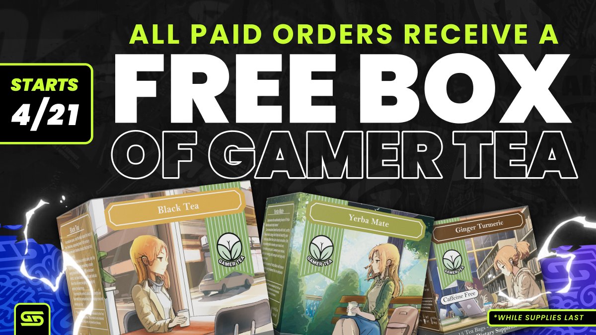 happy tea day 🫖

we havin' ourselves a tea party 🗿

get free gamer tea while supplies last