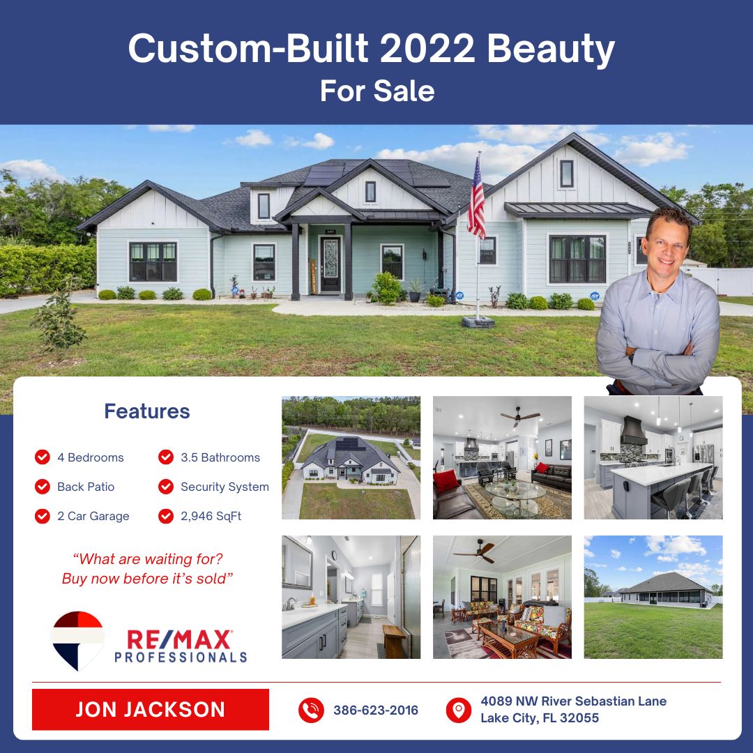 LakeRemax's tweet photo. Step into this stunning, home offering over 2,200 sqft of living space. This 4BR 3.5BA gem features an oversized 2-car garage and two separate driveways—perfect for extra vehicles and guests. Contact 386.623.2016 Jon Jackson to schedule a showing!

https://t.co/dg3Glul5bQ https://t.co/zv80TaVAXf