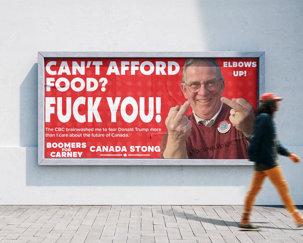 Mark Carney's Ego (@markcarney_ego) on Twitter photo Boomers are my main voter base, because they have houses that are paid off and an indexed pension. Boomers are my main voter base, because they have houses that are paid off and an indexed pension.
