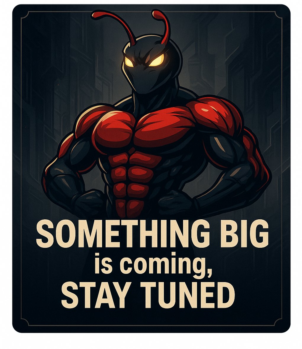 Something BIG is on the horizon…
Power is building. Ant King is awakening.
Stay tuned. #Follow 
#SoloLeveling #CryptoToMoon #BTC #BeruCoin #JENCHELLA2025