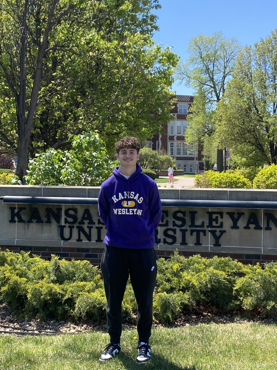 scott_mann2025's tweet photo. Had an awesome visit today at Kansas Wesleyan! A big thank you to @CoachMurdock4 @braydenjwhite for having me. https://t.co/s4XTJJC2Dv