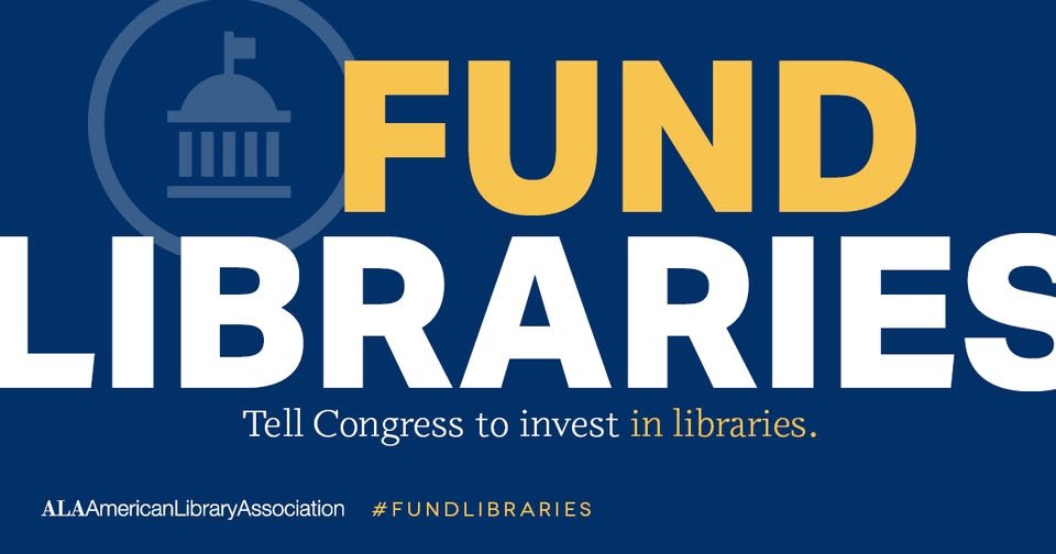 As we fight for the long-term future of federal funding for #libraries in Congress &amp; in the courts, it's critical that our elected officials CONTINUE to provide sustained annual funding. Tell the House to #fundlibraries.    bit.ly/FundLibraries2…
#takeaction