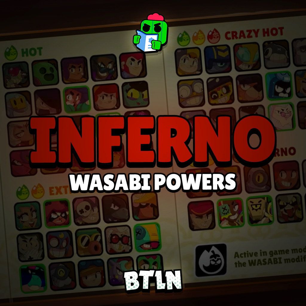 💣 INFERNO WASABI POWERS 💣 - Colette: Fires sideways shots while using her  super. - Amber: Main attack fires two streams and Amber spills oil while  moving. - Finx: Super activates around