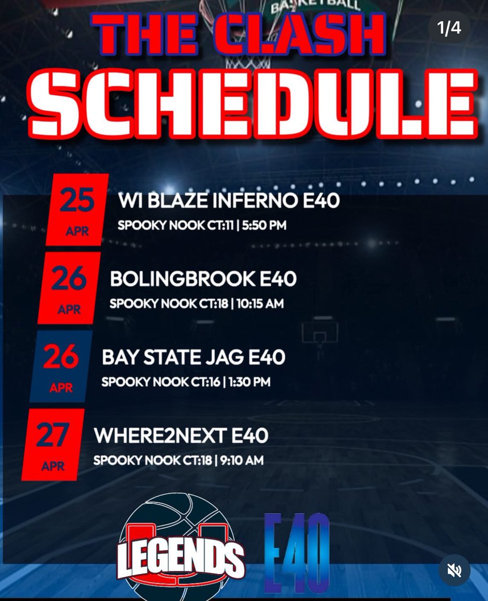 🚨Schedule For upcoming games this weekend in Ohio!!!!