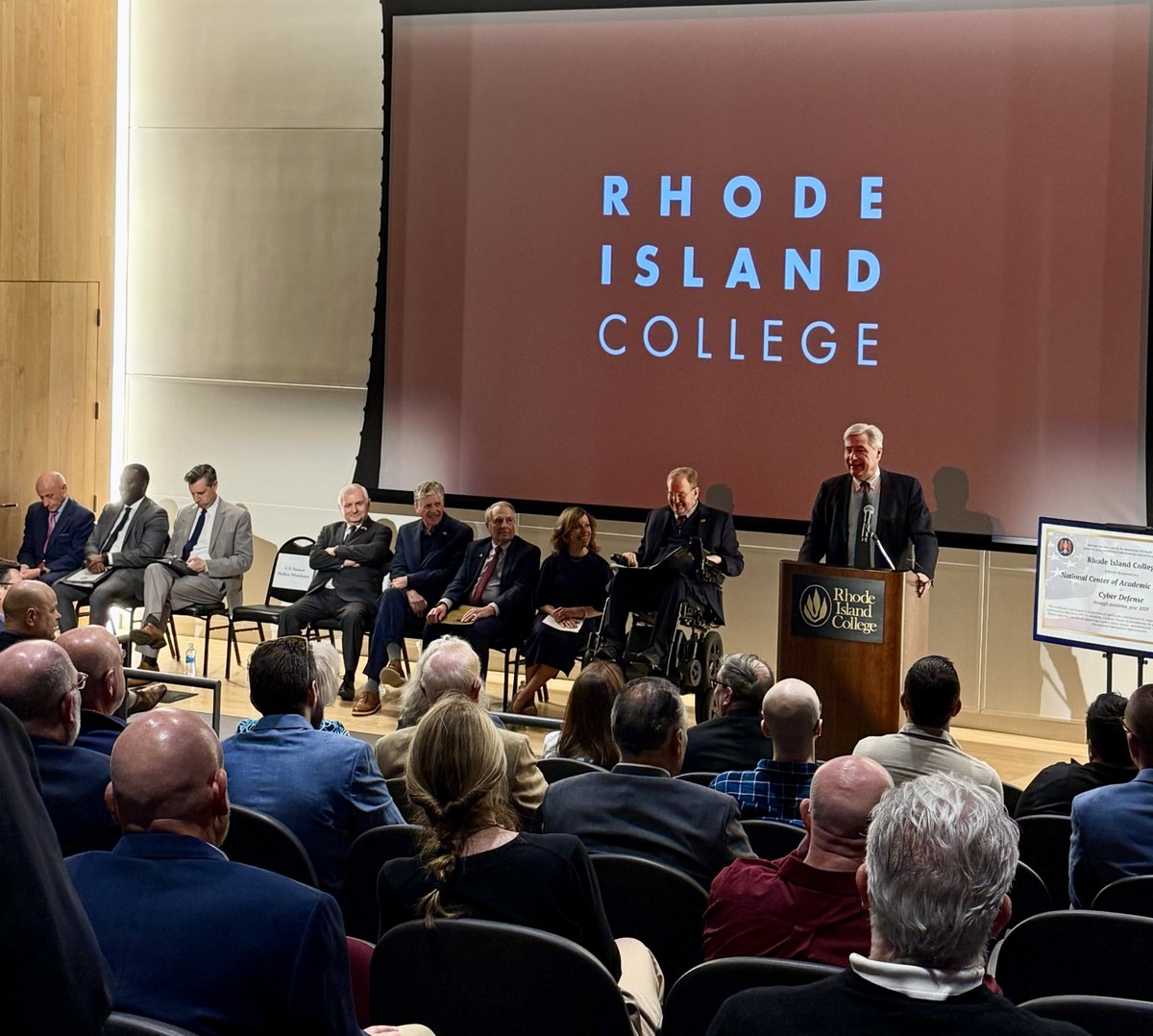 Northern Rhode Island Chamber (@nrichamber) on Twitter photo A major milestone for <a href="/RICNews/">Rhode Island College</a> & cybersecurity ed in RI. We were honored to attend the official announcement that the Institute for Cybersecurity & Emerging Technologies has been designated a National Center of Academic Excellence in Cyber Defense by the National Security Agency A major milestone for <a href="/RICNews/">Rhode Island College</a> & cybersecurity ed in RI. We were honored to attend the official announcement that the Institute for Cybersecurity & Emerging Technologies has been designated a National Center of Academic Excellence in Cyber Defense by the National Security Agency