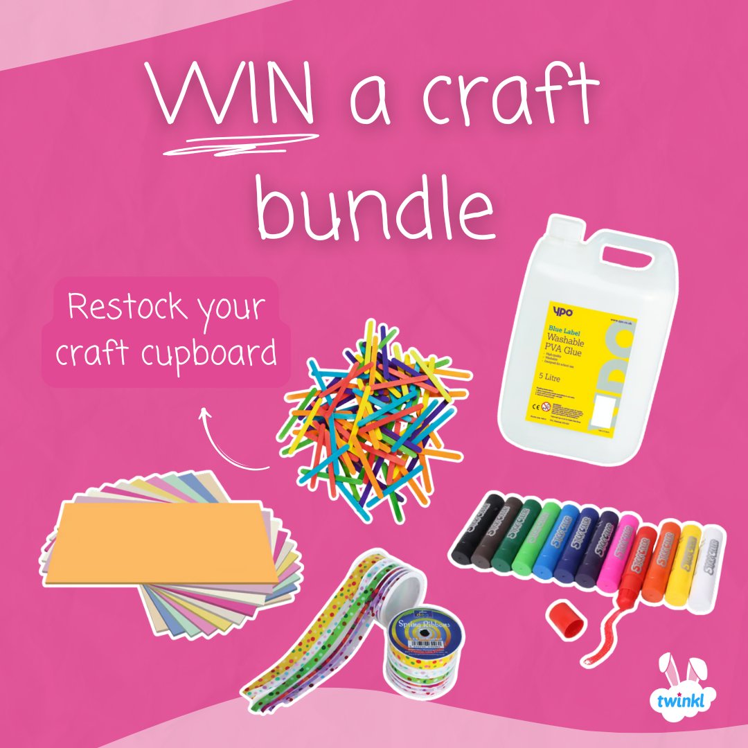 twinklresources's tweet photo. 🐥 Craft Bundle Giveaway! 🐥
We’re giving three lucky winners this craft bundle which includes everything you’ll need to craft with your class. Restock your classroom supplies ready for a new term!
🐥 Follow @twinklresources
🐥 Tag someone you’ll share this bundle with
🐥 Enter as many times as you’d like! 1 comment = 1 entry 🥳

Terms and conditions apply
The giveaway is open to people over the age of 18
Entries from UK & NI only.
The giveaway closes at midnight on 28/04/2025.
3 winners will be chosen at random.
Entries are restricted to one per person.
By participating, you confirm Twinkl has permission to contact you for the purposes of confirming you have won.
Any data you provide will only be used in relation to this promotion.
By participating, you also confirm that you have read Twinkl’s privacy policy as seen on the Twinkl website: https://t.co/9hTnD3qUqe.
You will be contacted by @twinklresources ONLY - please be aware of fake accounts)
Entries are restricted to one per person via the Giveaway Hub.
By participating, you confirm Twinkl has permission to contact you for the purposes of confirming you have won.
Any data you provide will only be used in relation to this promotion.
By participating, you also confirm that you have read Twinkl’s privacy policy as seen on the Twinkl website: https://t.co/9hTnD3qUqe.