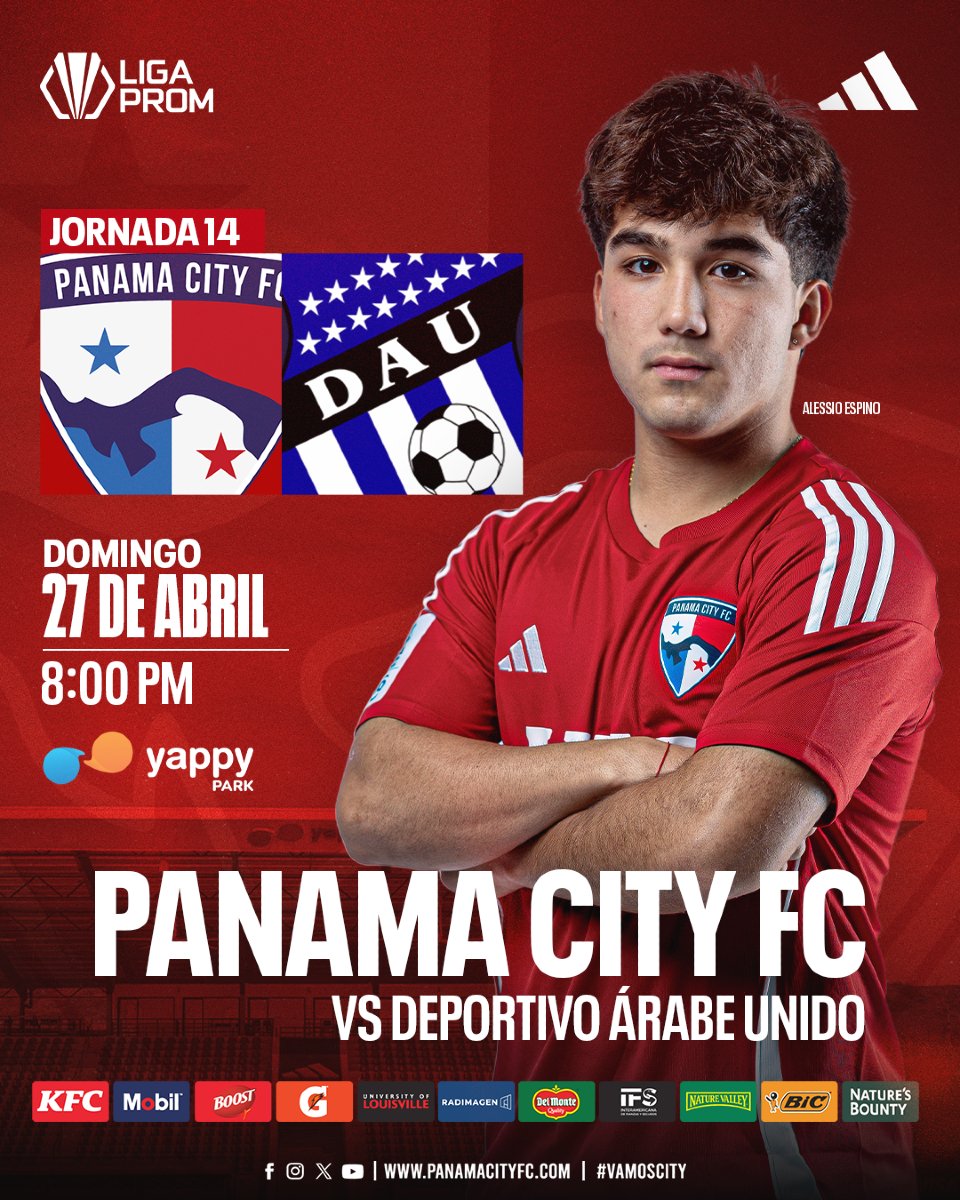 panamacityfc_'s tweet image. ¡Jornada 14, nos enfrentamos ante Deportivo Árabe Unido!⚡️⚽️ @liga_prom
🗓️ Fecha: Domingo 27 de abril
🏟️ Lugar: @yappypark
⏱️ Hora: 8:00 PM
#VamosCity