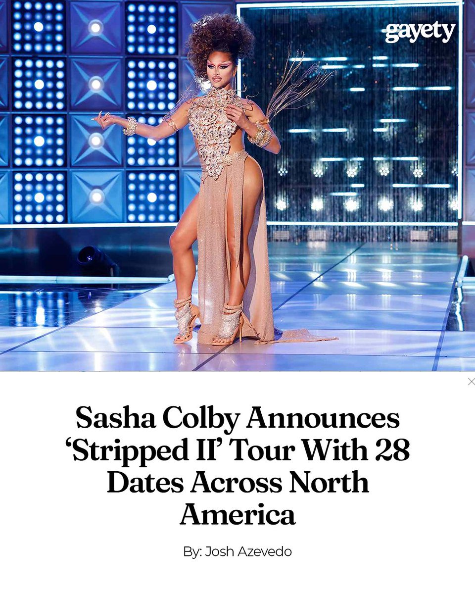 Sasha Colby is hitting the road with her brand-new 'Stripped II' tour, bringing fierce performances and powerful queer storytelling to 28 cities across North America.

🔗: gayety.co/sasha-colby-an…