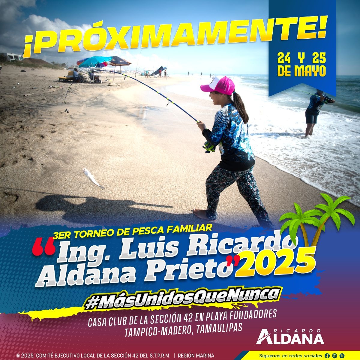 Se acerca la fecha y la Familia Petrolera muestra gran entusiasmo y alegría para el gran evento que Nuestro Líder <a href="/lgps03101/">@lgps0310</a> tiene preparado para Nuestra Querida Sección 42 🌊🎏🎣
#MasUnidosQueNunca
#FamiliaPetrolera
¡PRÓXIMAMENTE 24 Y 25 DE MAYO!
3er TORNEO DE PESCA FAMILIAR 🎣