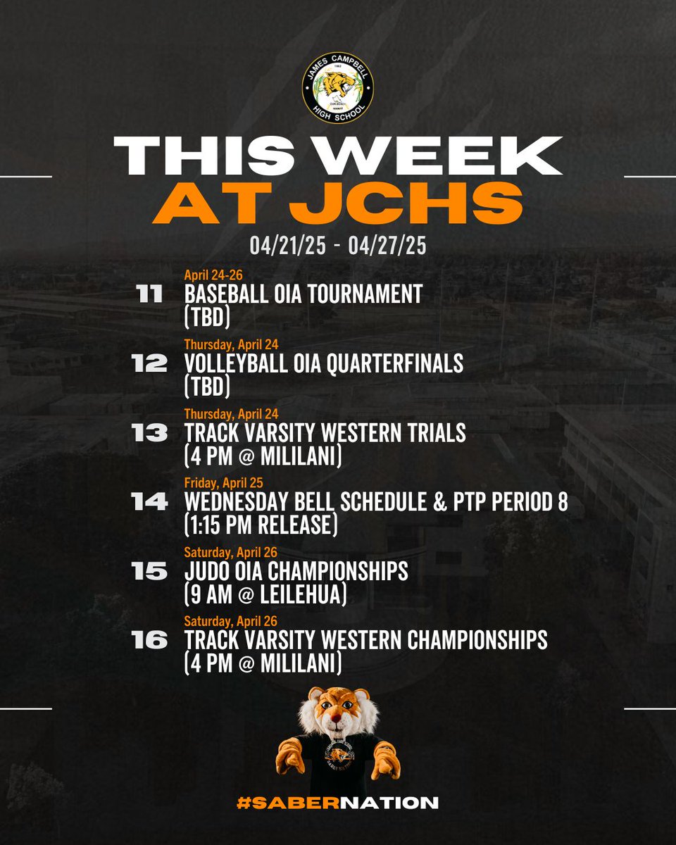 This Week at JCHS! (04/21-04/27) #SaberNation