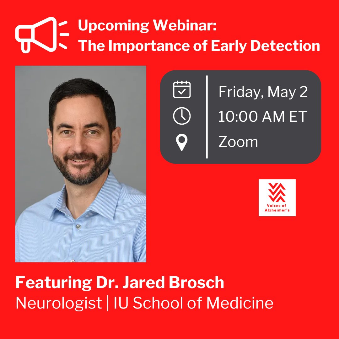 What are the newest tools helping doctors detect Alzheimer’s earlier—and how can patients access them? Hear directly from neurologist Dr. Jared Brosch at our upcoming webinar on early detection.
🧠 Don’t miss it: counciladvisors.zoom.us/webinar/regist…