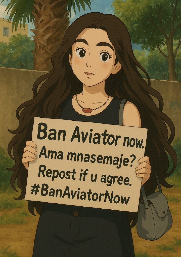 Ban Aviator now . 

Regulate betting sites 

Each betting site should have face and ID verification 

Do you agree with me ?

 #BanAviatorNow