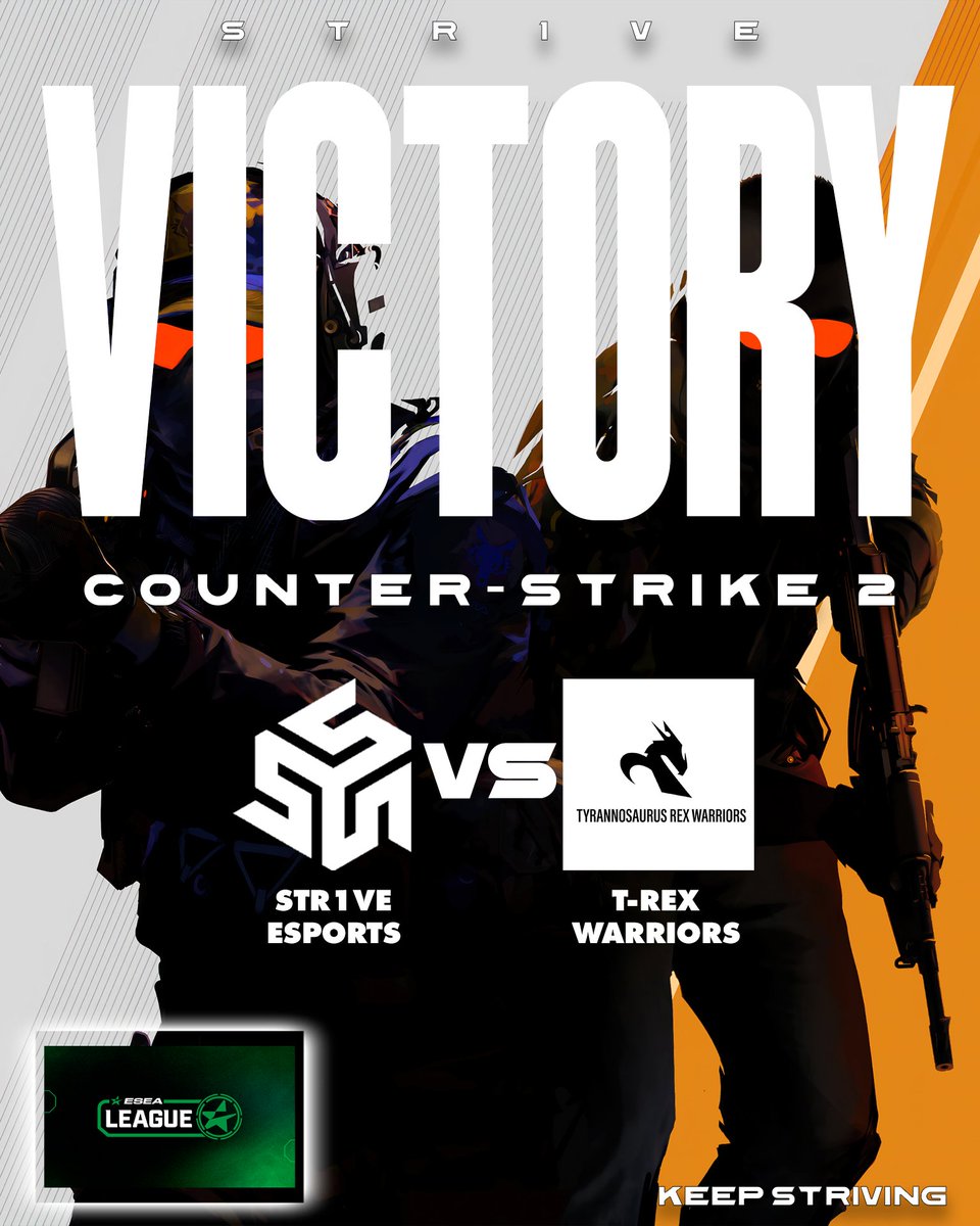 str1veesports's tweet photo. Vitória por forfeit frente aos T-Rex Warriors! Seguimos invictos com 5-0 e lideramos a ESEA Entry Division. Cada passo é um marco. Foco, ambição e vontade não faltam.
O topo é só o começo.
𝐊𝐞𝐞𝐩 𝐒𝐭𝐫𝟏𝐯𝐢𝐧𝐠
#keepstr1ving #cs2 #esea #entrydivision #esports https://t.co/W5pCztjC3Q